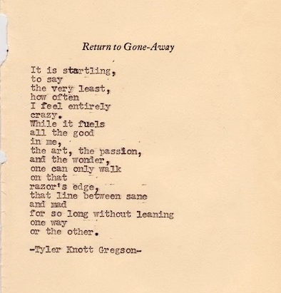 return to gone away poem