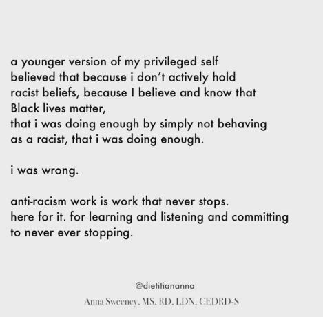 antiracism work never stops